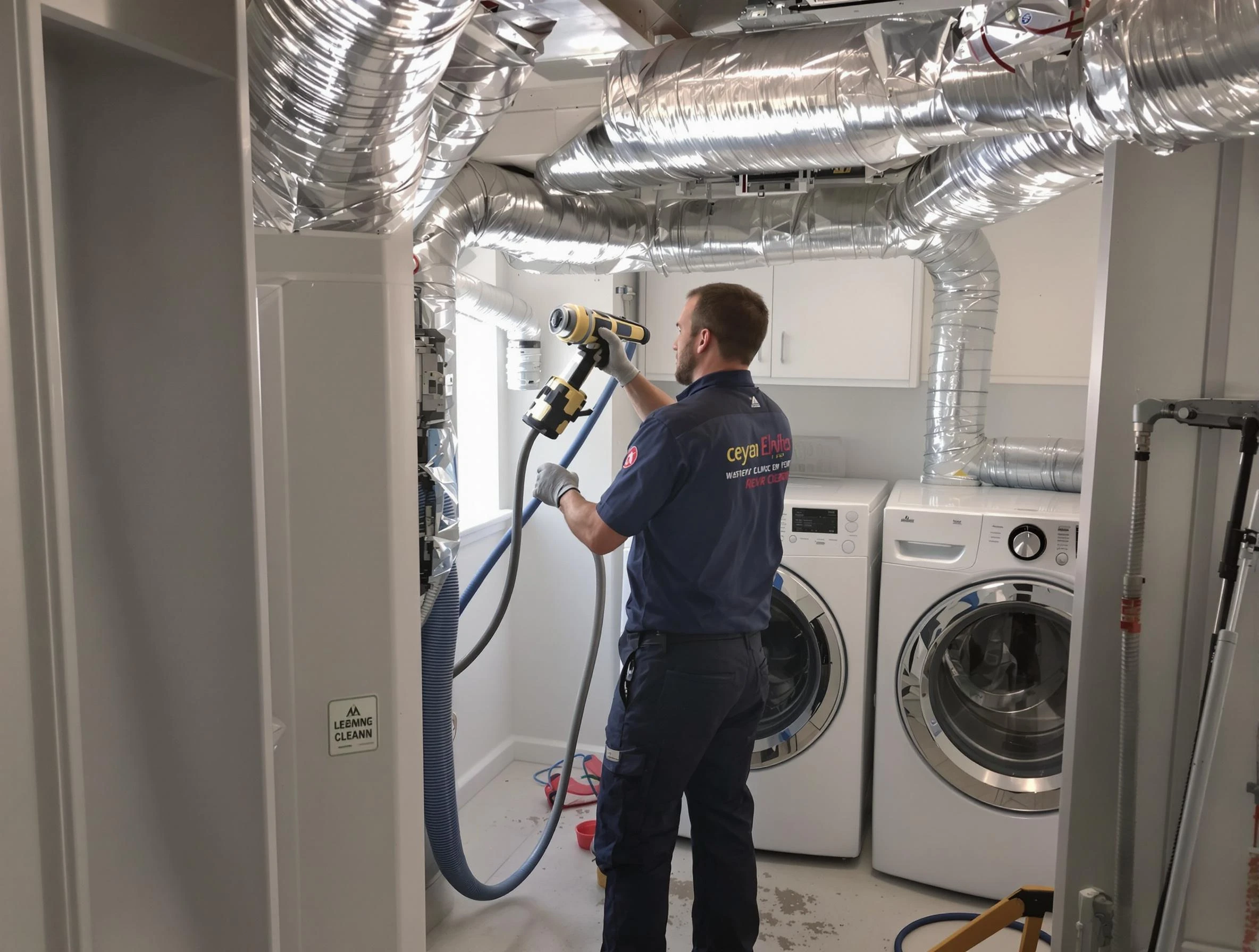 Pleasant Grove Dryer Vent Cleaning specialist using advanced equipment for thorough duct cleaning in Pleasant Grove