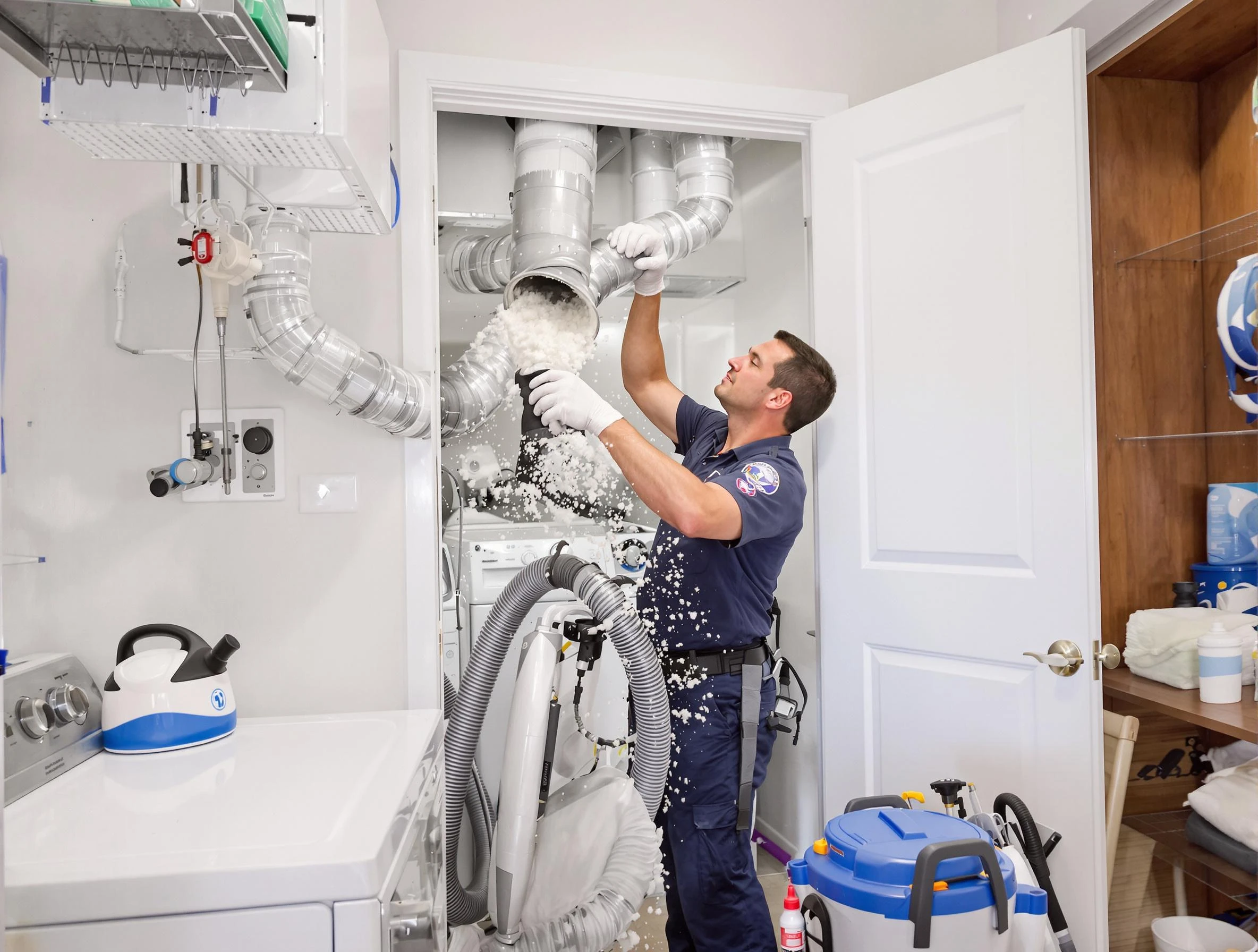 Pleasant Grove Dryer Vent Cleaning technician delivering thorough residential dryer vent cleaning service in Pleasant Grove